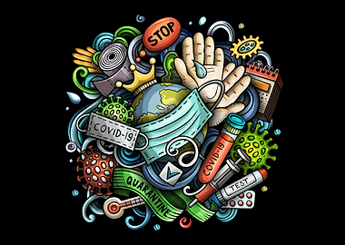 Corona Quarantine Doodle