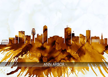 Ann Arbor Michigan Skyline
