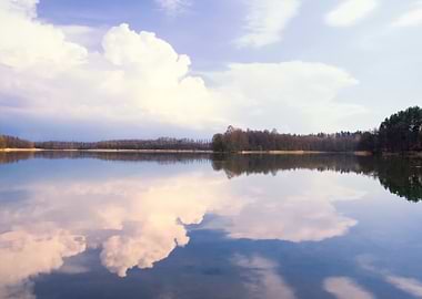 Red Sun Sky Sea Tree Calm