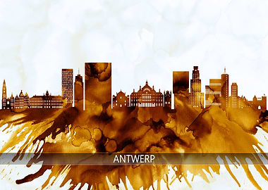 Antwerp Belgium Skyline