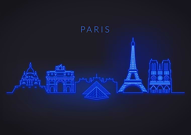 Neon Skyline Paris
