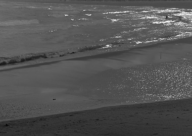 Sand Waves Black and White