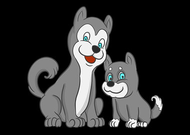 Dog Puppy Husky brother so