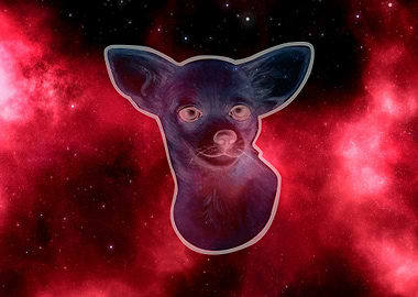 Red Space Chihuahua Head