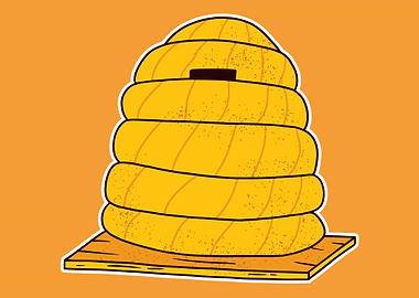 Funny bee of a beehive