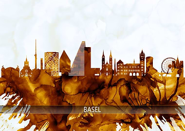 Basel Switzerland Skyline