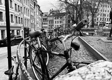 Bikes Black and White