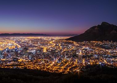 Table mountain at sunrise