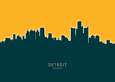 Detroit Skyline Michigan