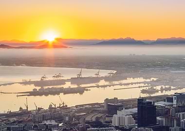 Table mountain at sunrise