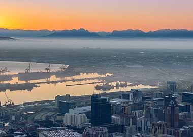Table mountain at sunrise