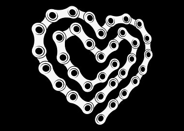 Bicycle Heart Cyclist And
