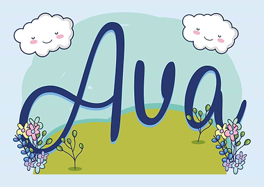 AVA Baby Name Sign Gift