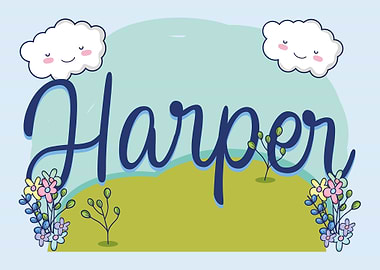 HARPER Baby Name Sign Gift
