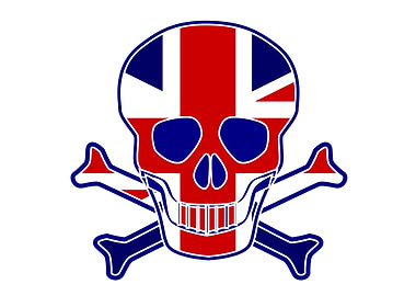 British Flag Skull