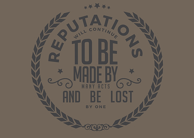 reputations will continue