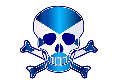 Scottish Flag Skull