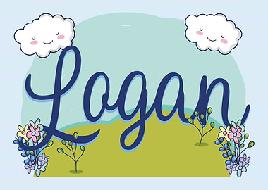 LOGAN Baby Name Sign Gift