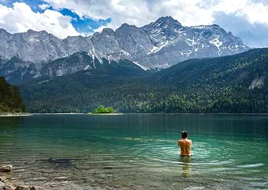 Eibsee Mountain Lake Swim