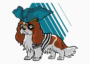 Dog dressed as pirate