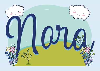 NORA Baby Name Sign Gift