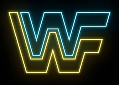 WWF Wrestling Neon Sign