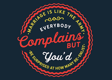 marriage is like the army