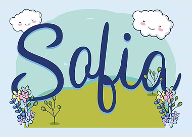 SOFIA Baby Name Sign Gift