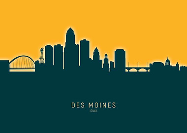 Des Moines Skyline Iowa