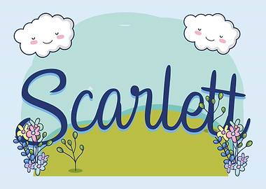 SCARLETT Baby Name Sign