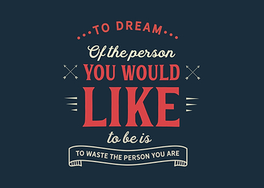 To dream of the person