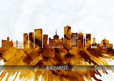 Bucharest Romania Skyline