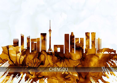 Chengdu China Skyline