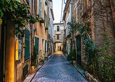 Little alley in Antibes