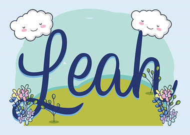 LEAH Baby Name Sign Gift