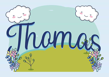 THOMAS Baby Name Sign Gift