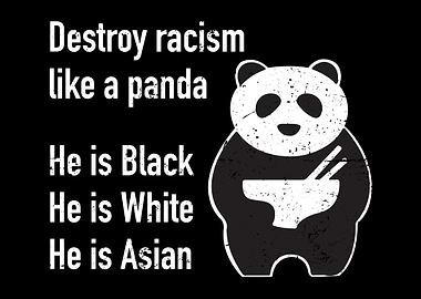 Destroy Racism Like Panda