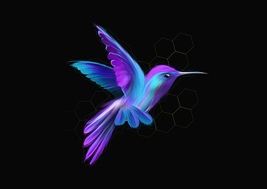 Colorful bird art