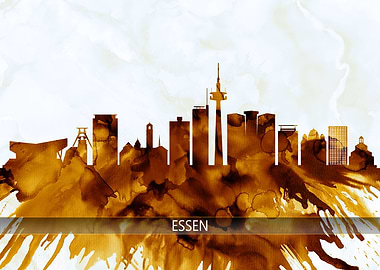 Essen Germany Skyline