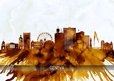 Geneva Switzerland Skyline