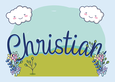 CHRISTIAN Baby Name Sign