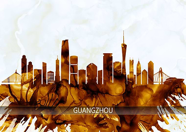 Guangzhou China Skyline