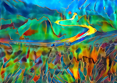 Colorfull mountaintrail