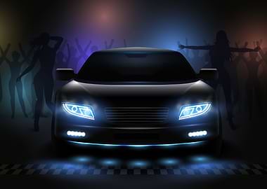 Car with view of night