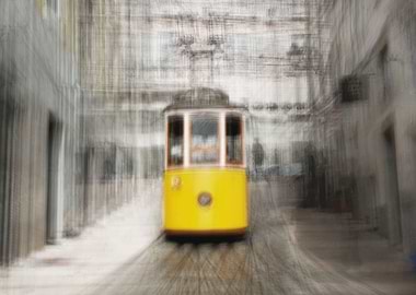 Yellow Elevator in Lisbon