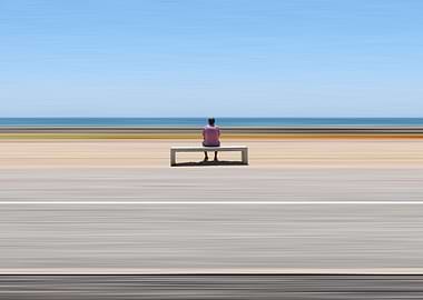 Man looking at the beach