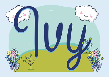 IVY Baby Name Sign Gift