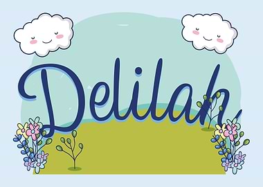 DELIAH Baby Name Sign Gift