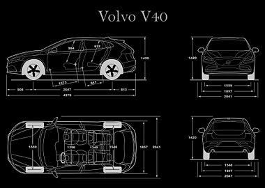 Volvo V40 2018 Blueprint