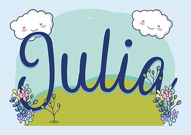 JULIA Baby Name Sign Gift